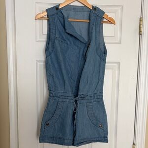 Sleeveless Denim Romper